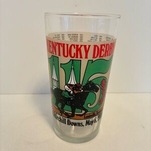 Kentucky Derby 1989 Official 115th Mint Julep Souvenir Glass Vintage